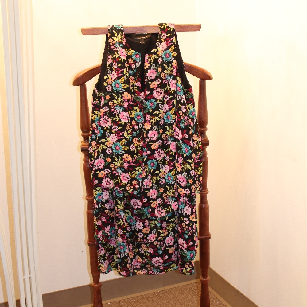 Banana Republic Floral Asymmetrical Tiered Dress